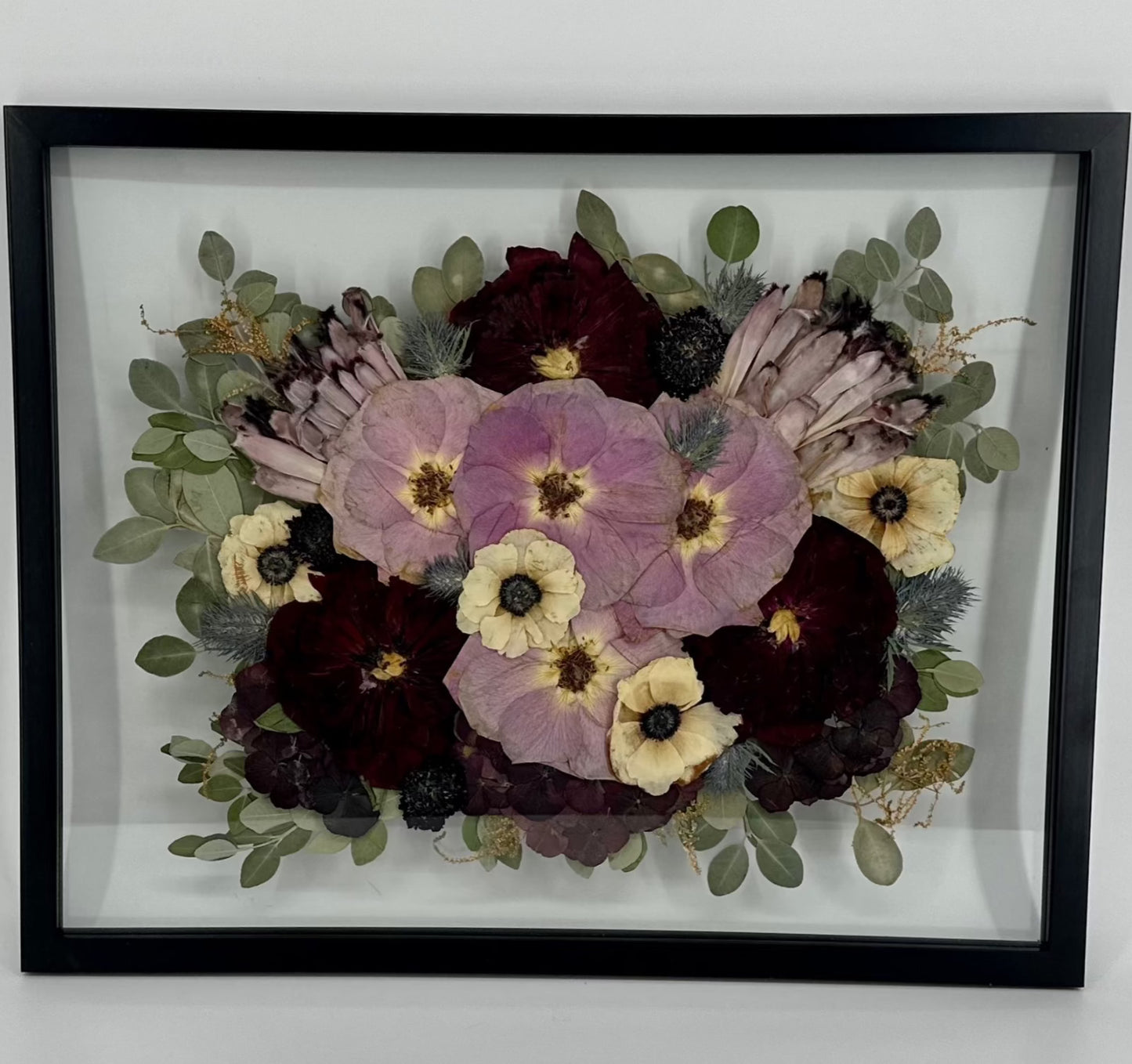 Framed wedding flower preservation