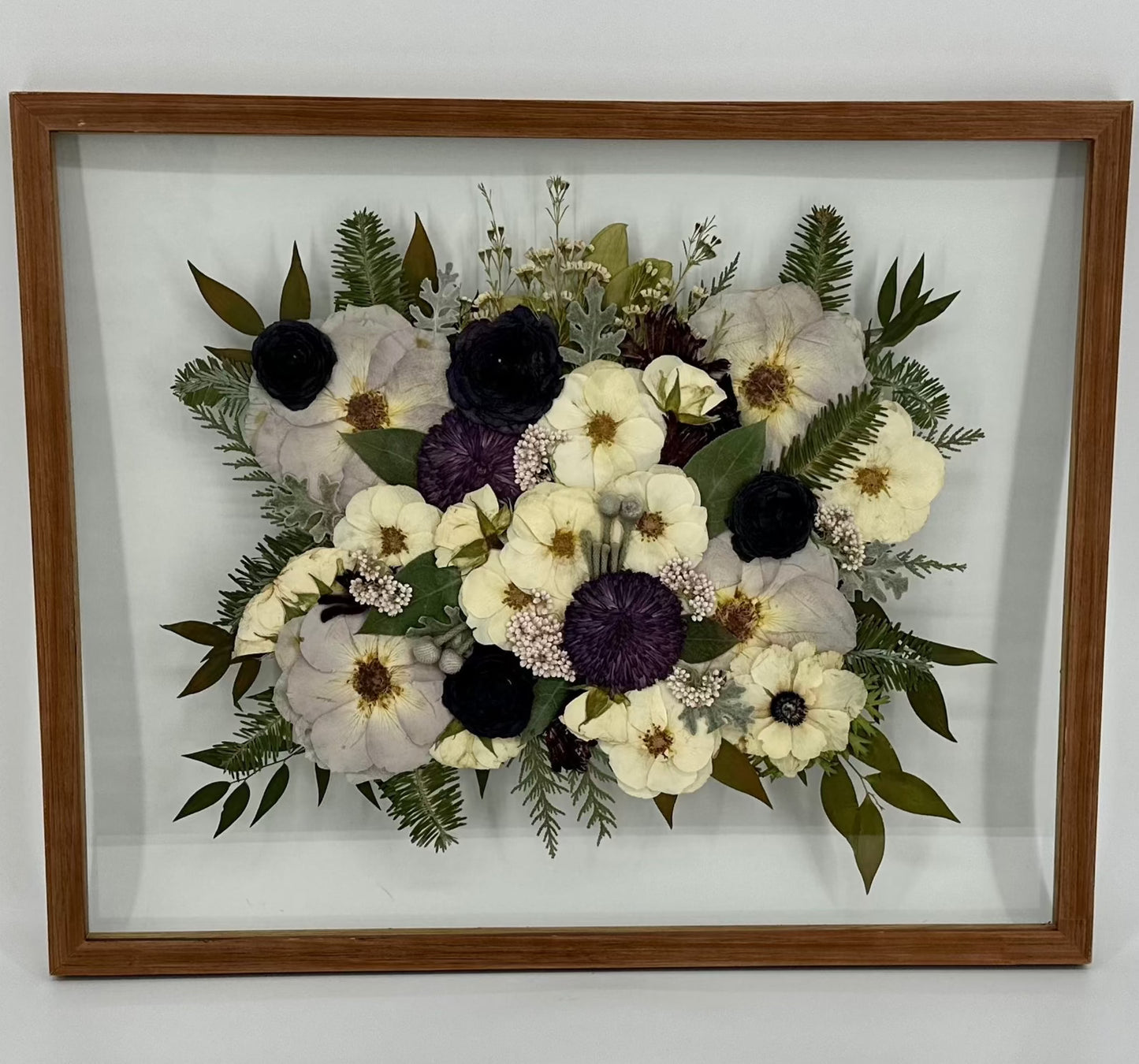 Framed wedding flower preservation