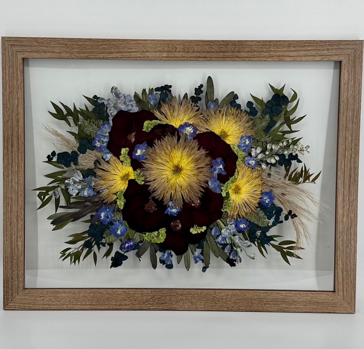 Framed wedding flower preservation