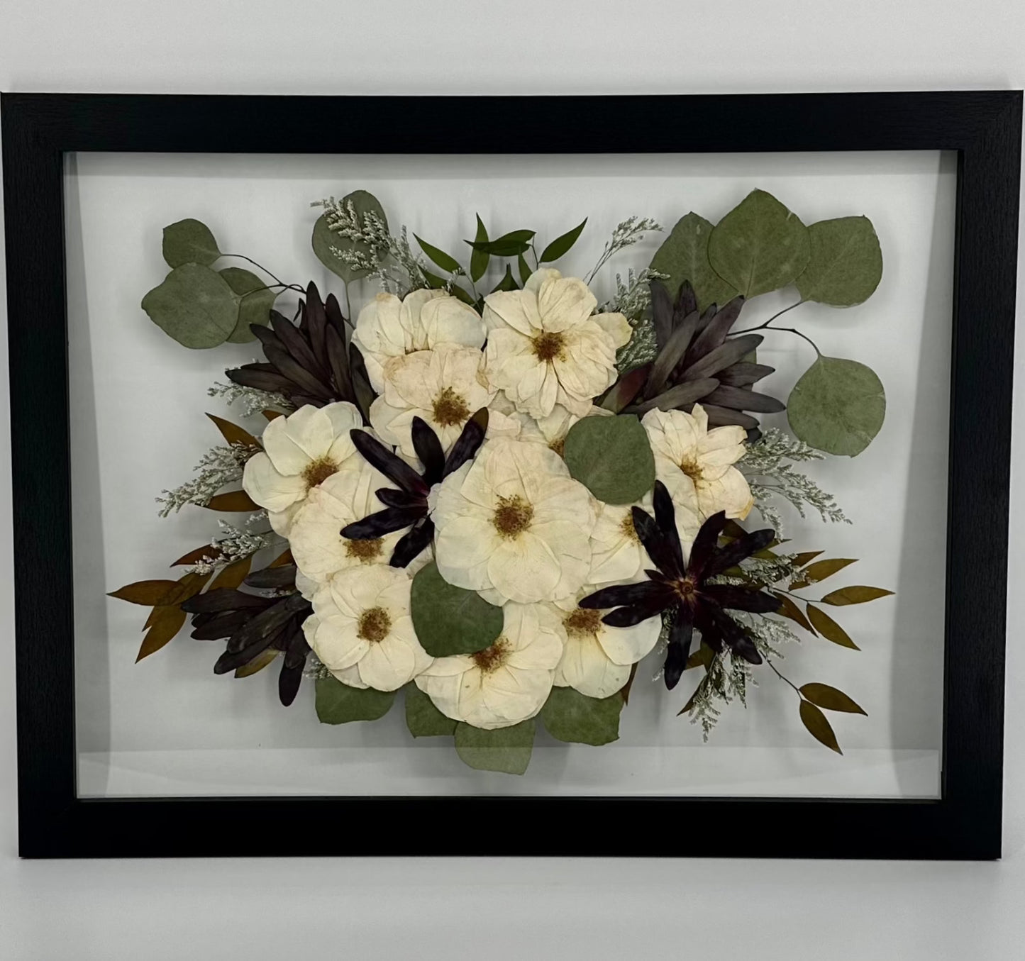 Framed wedding flower preservation