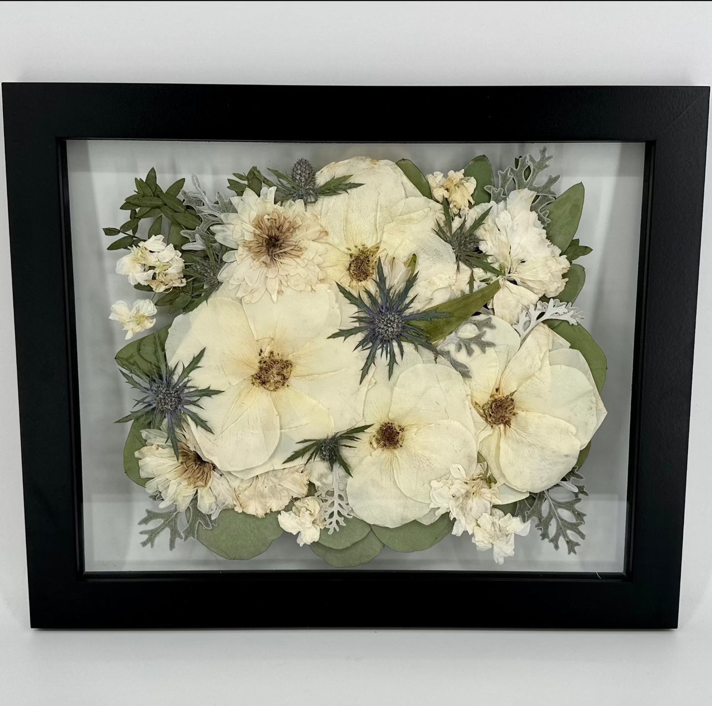 Framed wedding flower preservation